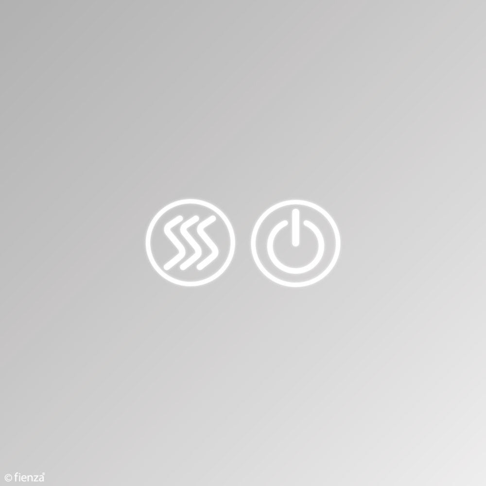 FIENZA INDUSTRIAL LED MIRROR SHAVING CABINET WITH SIDE PANELS 1200X670MM