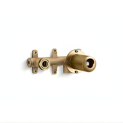 KOHLER COMPONENTS WALL MIXER WITH PIN LEVER HANDLE & INWALL VALVE COMPLETE KIT BRUSHED BRASS