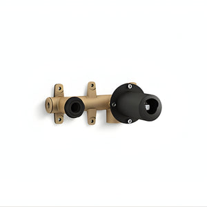 KOHLER COMPONENTS WALL MIXER WITH PIN LEVER HANDLE & INWALL VALVE COMPLETE KIT MATTE BLACK