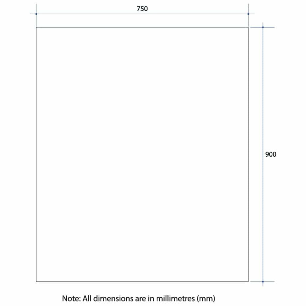 THERMOGROUP ABLAZE RECTANGLE POLISHED EDGE MIRROR 750X900MM