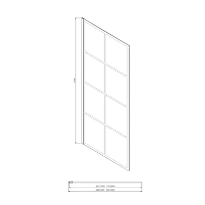 COVEY FRAMED FIXED BATH SCREEN MATTE BLACK