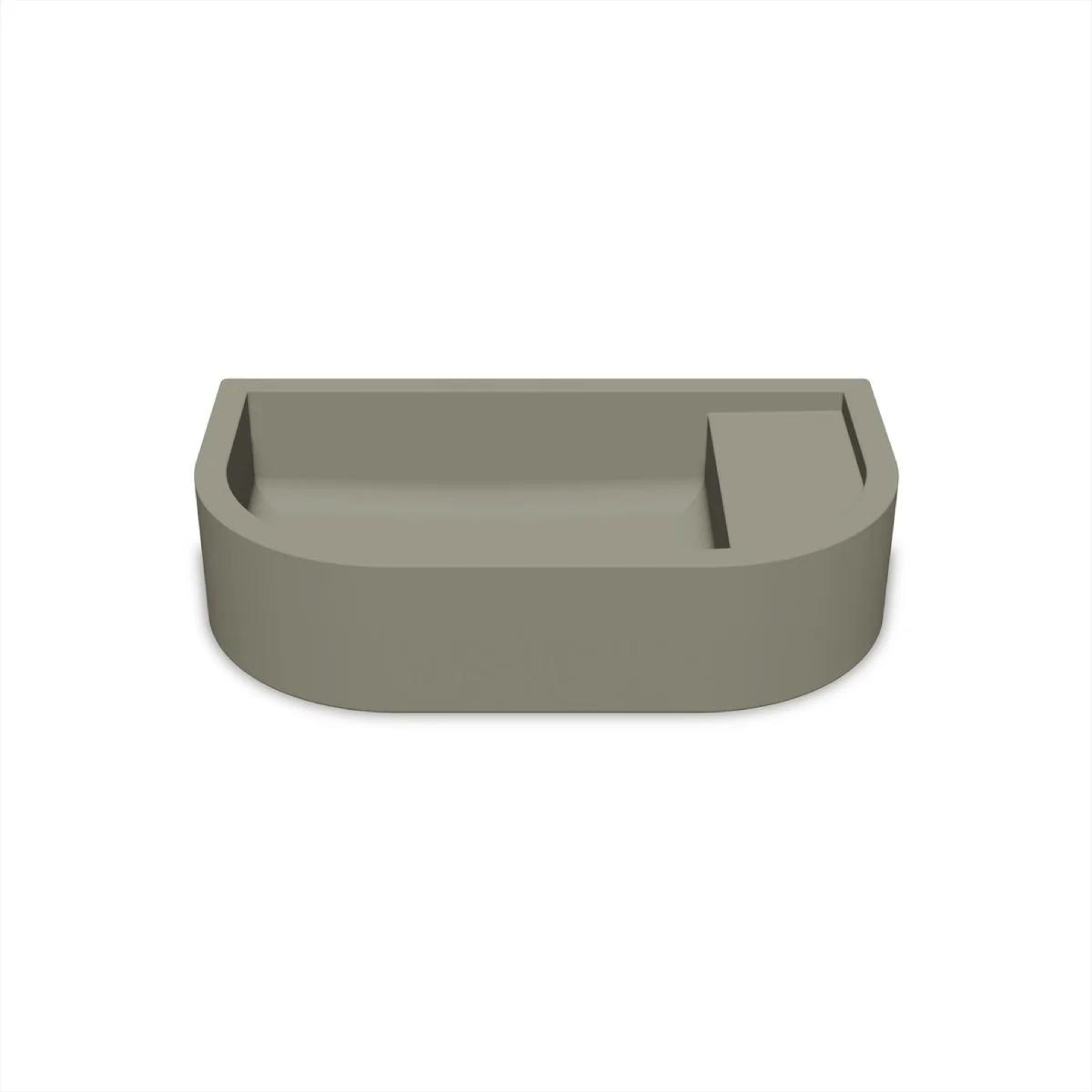 NOOD CO LOOP 02 ABOVE COUNTER / WALL HUNG BASIN OLIVE 540MM