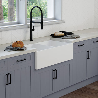 FIENZA CHARLTON DOUBLE BOWL BUTLER SINK GLOSS WHITE 835MM