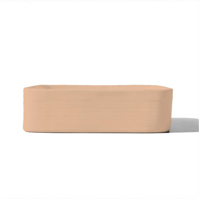 NOOD CO CONSCIOUS RANGE CAST ABOVE COUNTER / WALL HUNG BASIN PASTEL PEACH 380MM