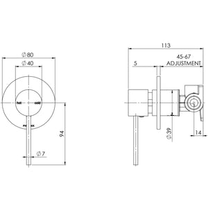 PHOENIX VIVID SLIMLINE SWITCHMIX WALL AND SHOWER MIXER CHROME