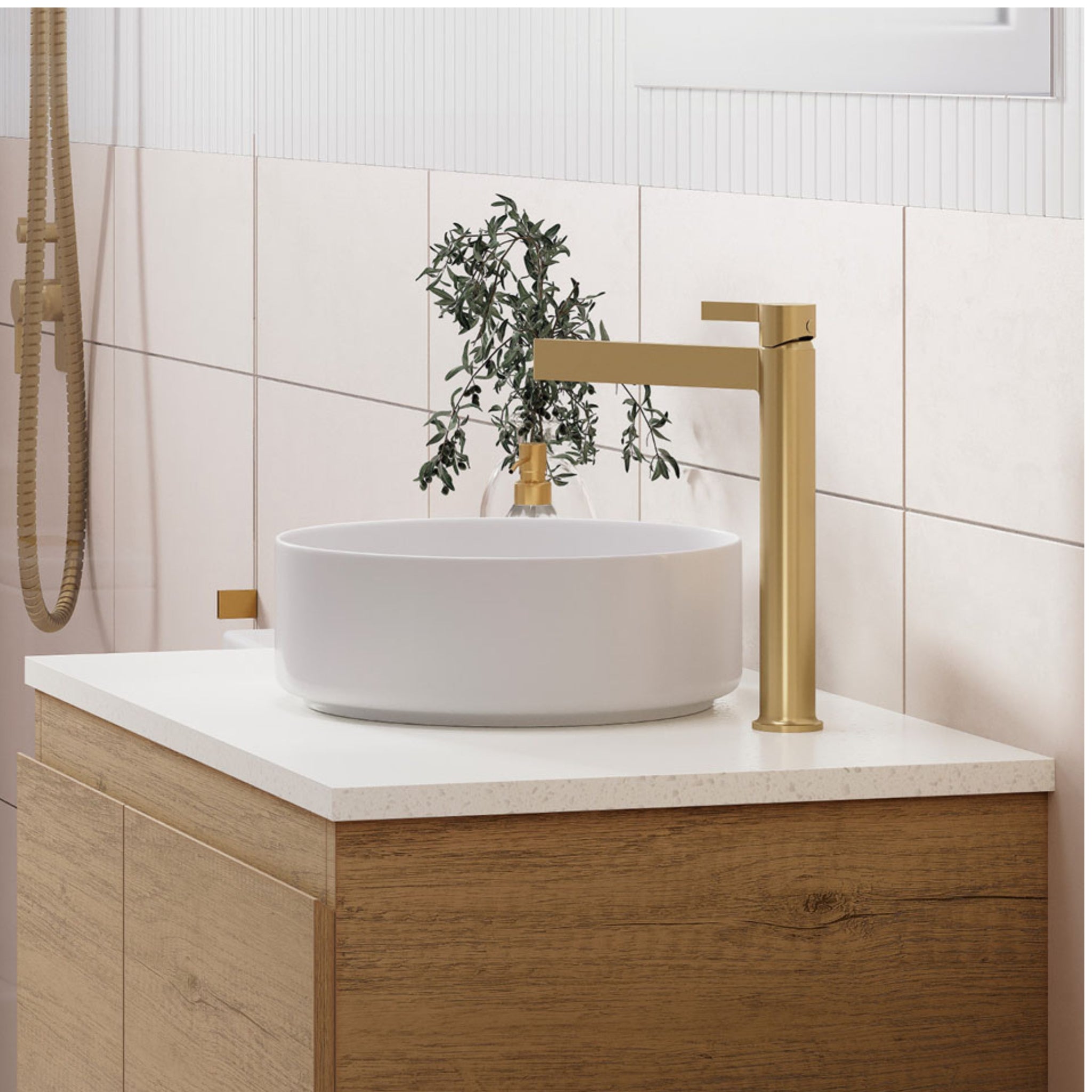 FIENZA REBA ABOVE COUNTER BASIN GLOSS WHITE 310MM