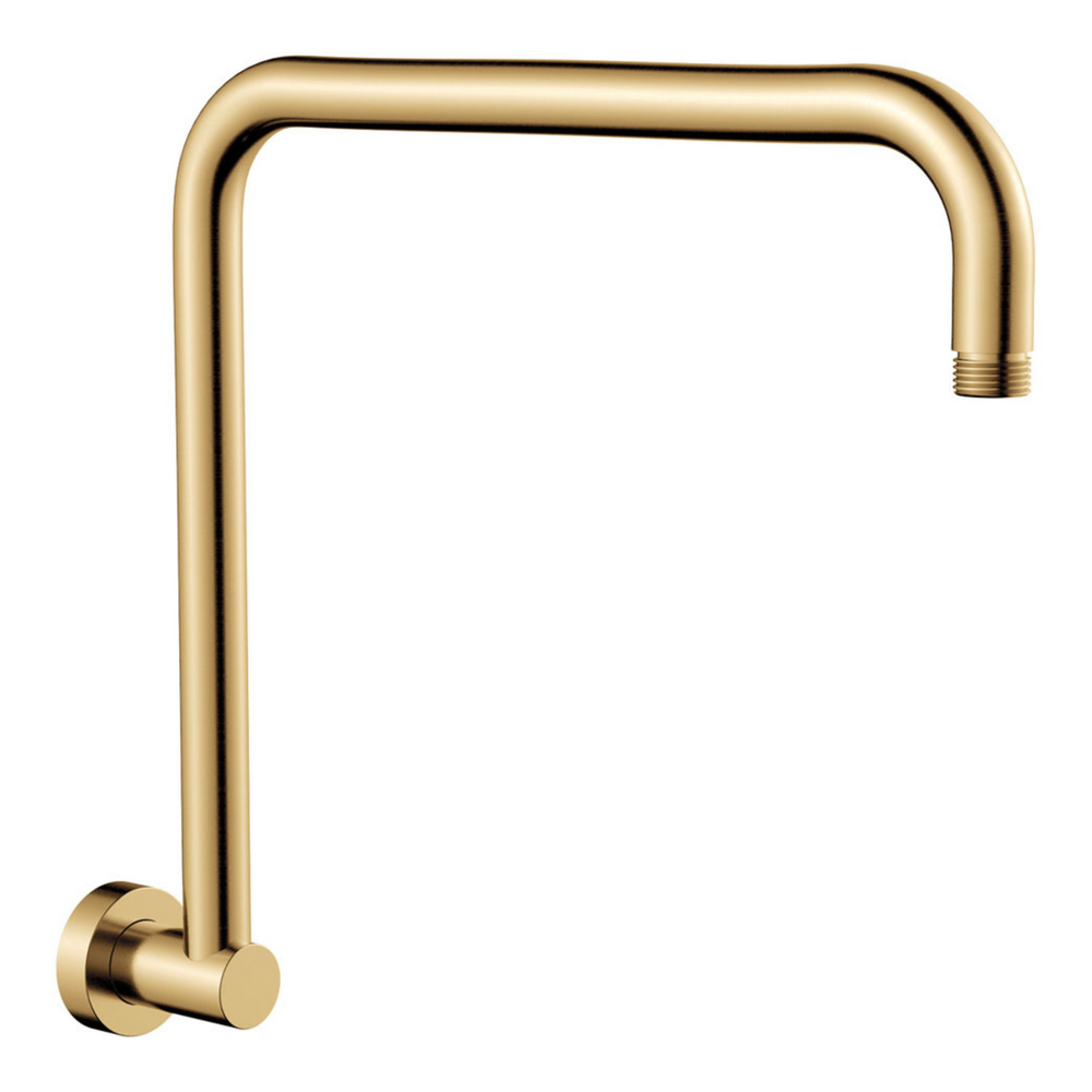 FIENZA ROUND FIXED GOOSENECK SHOWER ARM 322MM URBAN BRASS