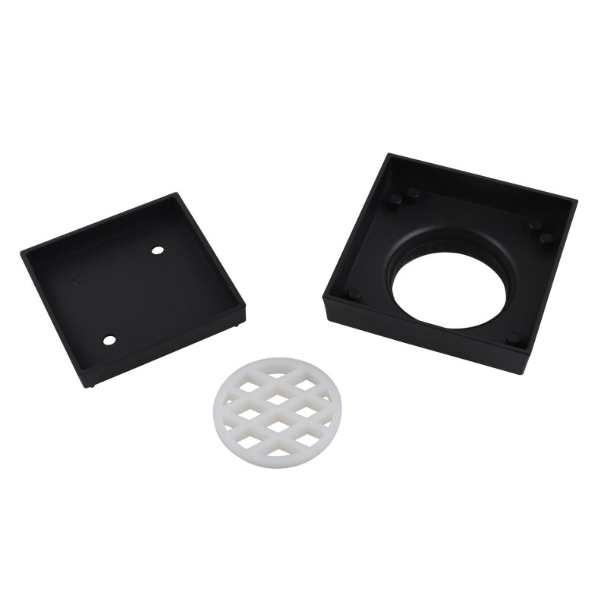 AQUAPERLA TILE INSERT SHOWER GRATE DRAIN BLACK 115MM