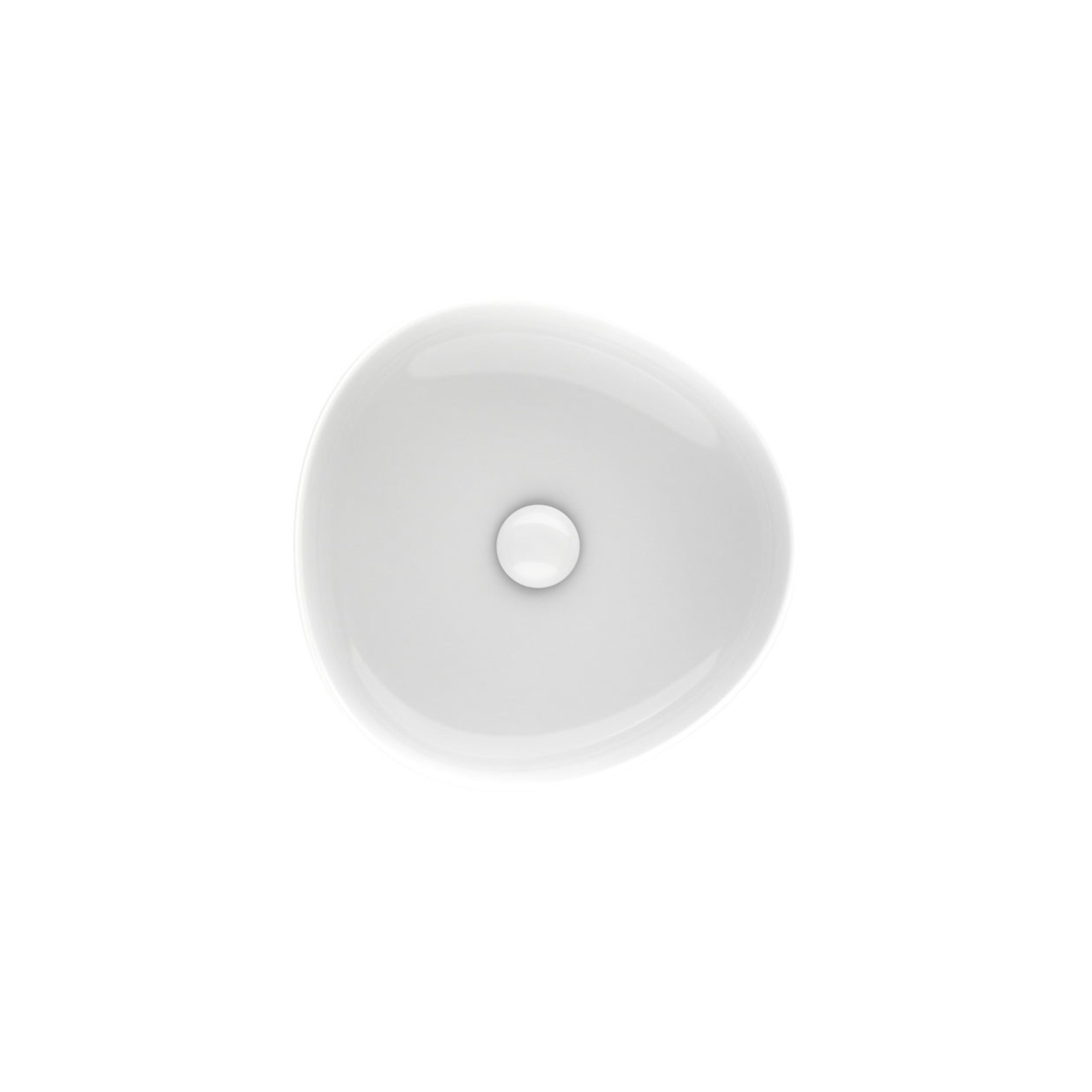 FIENZA PEBBLE ABOVE COUNTER BASIN GLOSS WHITE 400MM