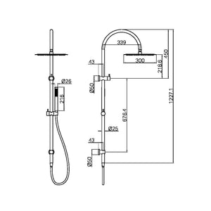 NERO ZEN TWIN SHOWER GRAPHITE