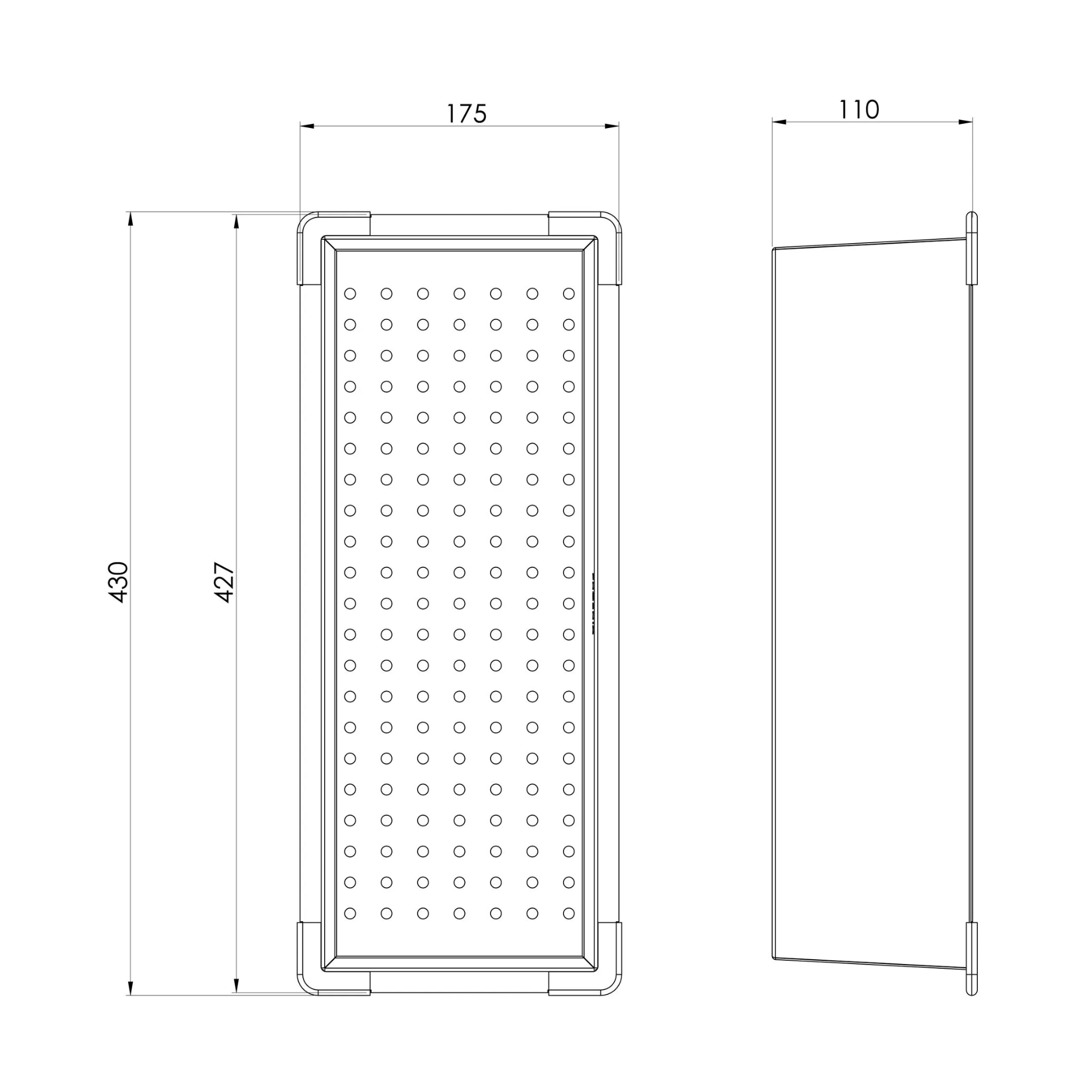 PHOENIX STAINLESS STEEL COLANDER 430MM BRUSHED CARBON