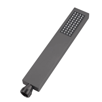 AQUAPERLA SQUARE TWIN SHOWER GUN METAL