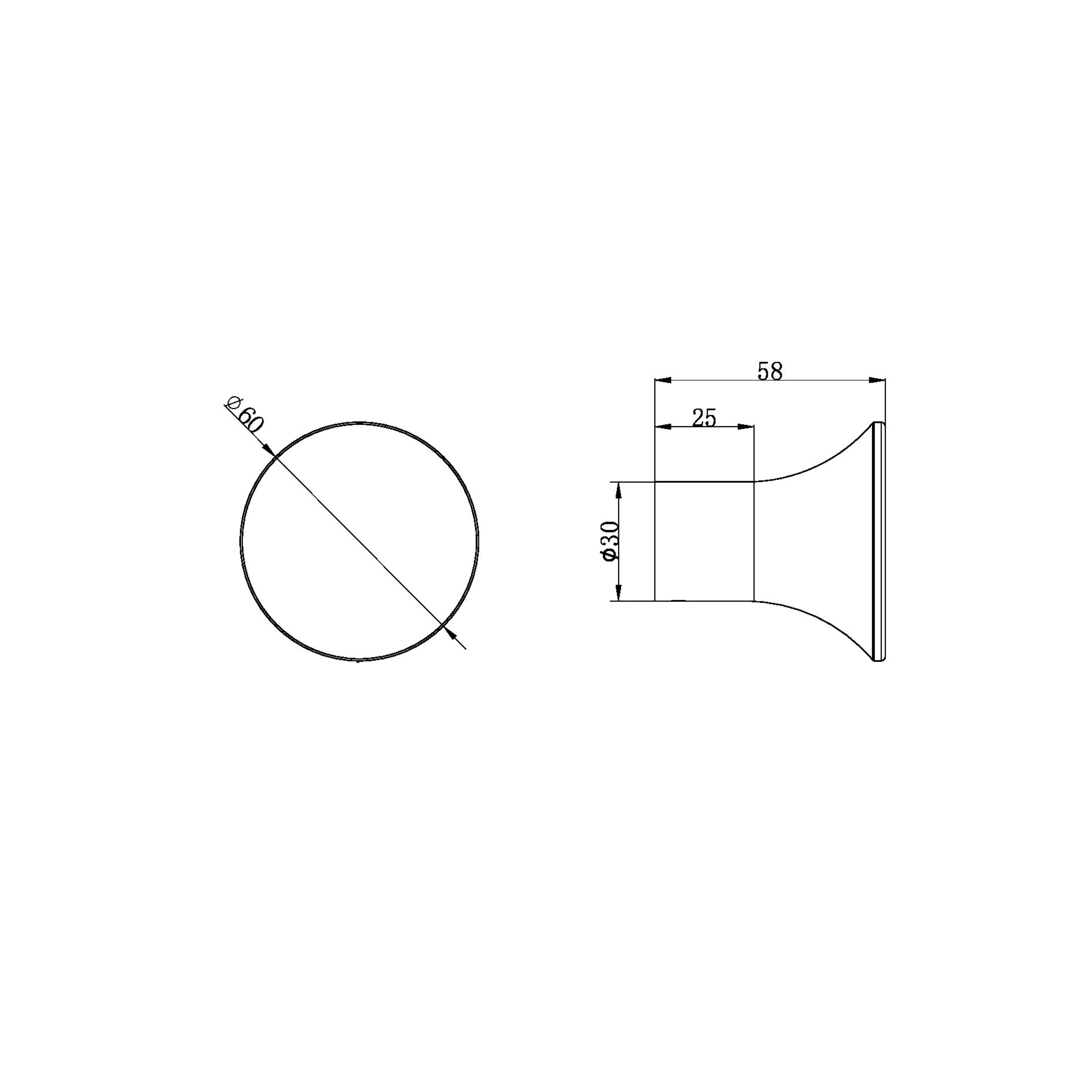 NERO ZEN ROBE HOOK BRUSHED BRONZE