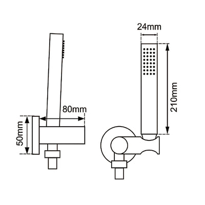 AQUAPERLA ROUND HANDHELD SHOWER BRUSHED NICKEL