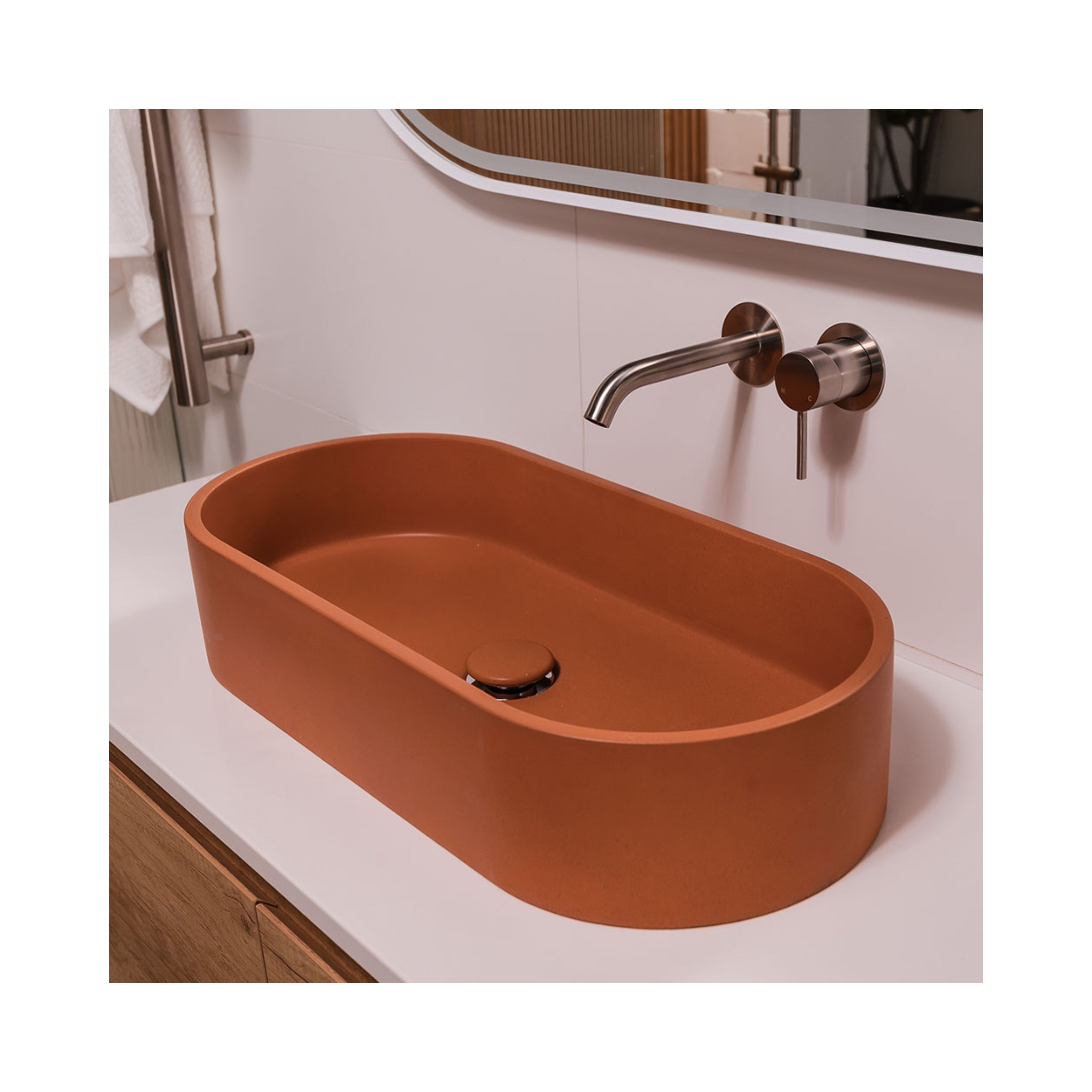 FIENZA JADA PILL CONCRETE ABOVE COUNTER BASIN TUSCAN 600MM