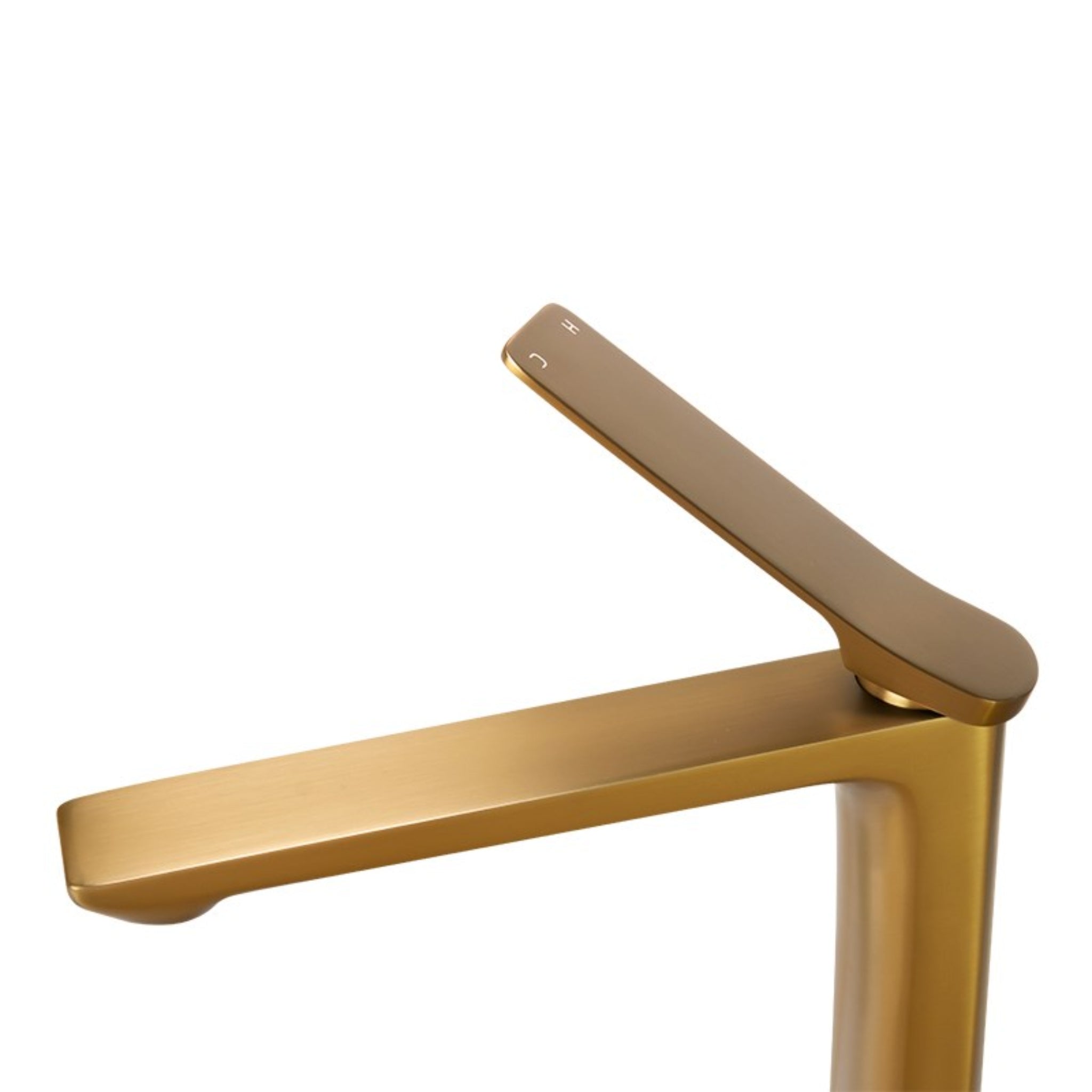 AQUAPERLA RUSHY TALL BASIN MIXER 292MM BRUSHED BRASS