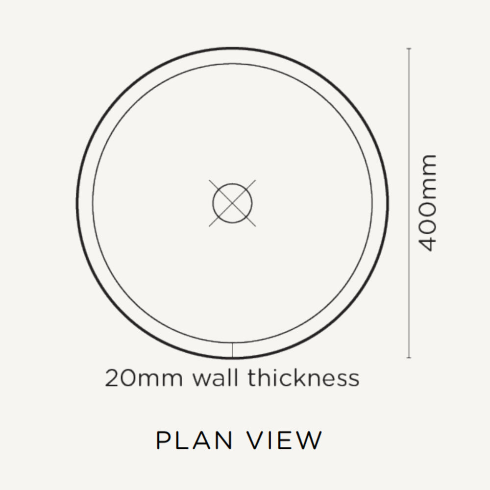 NOOD CO CYLINDER PRISM CIRCLE FREESTANDING BASIN SAND