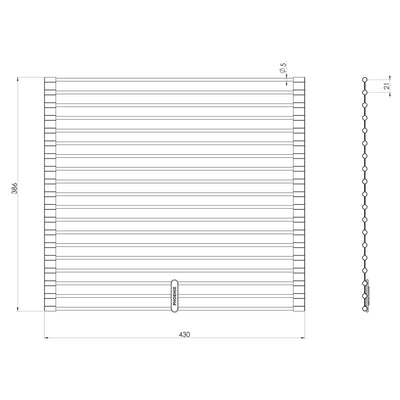 PHOENIX ROLLER MAT 386MM STAINLESS STEEL