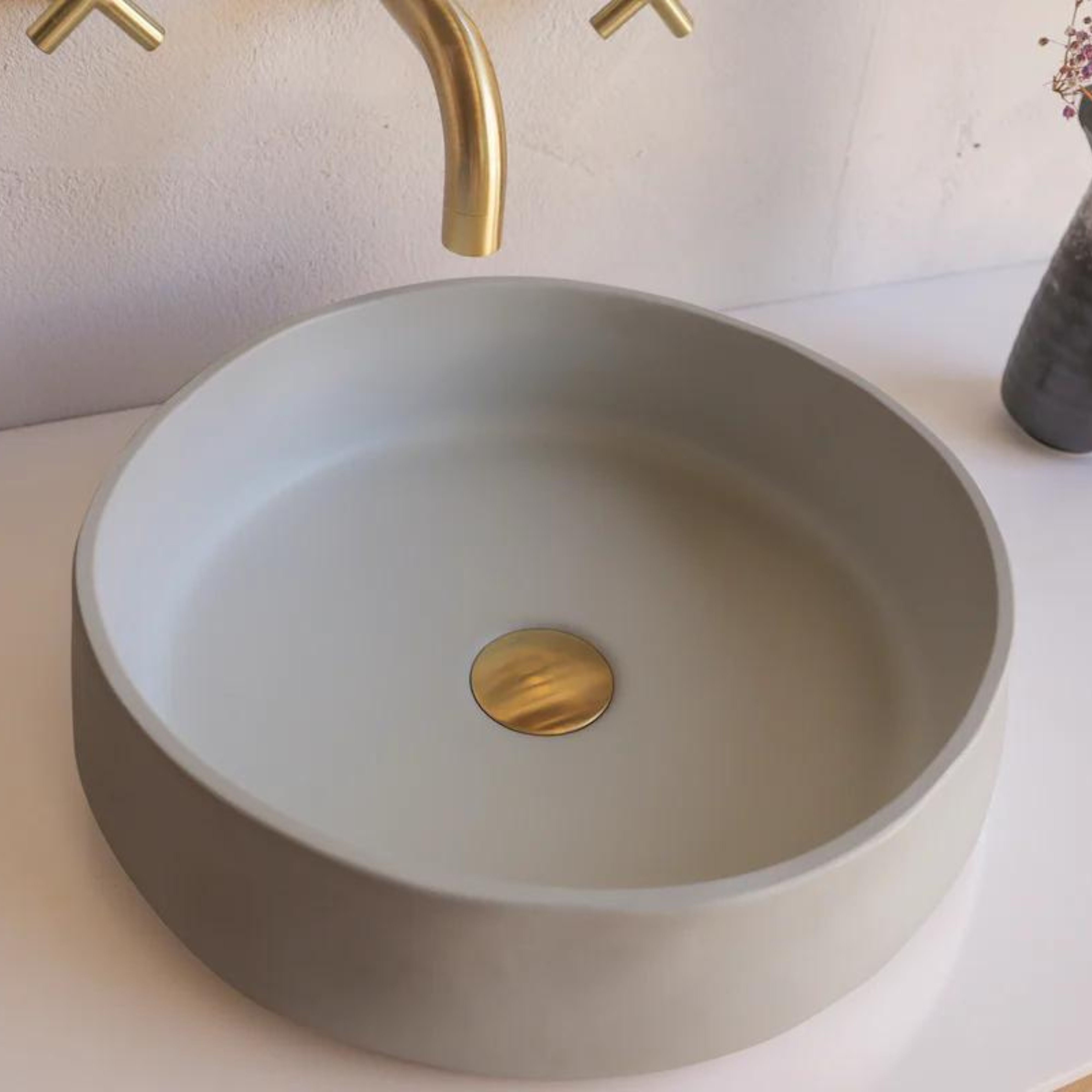 NOOD CO CONSCIOUS RANGE MILL ABOVE COUNTER / WALL HUNG BASIN CLOUD 380MM