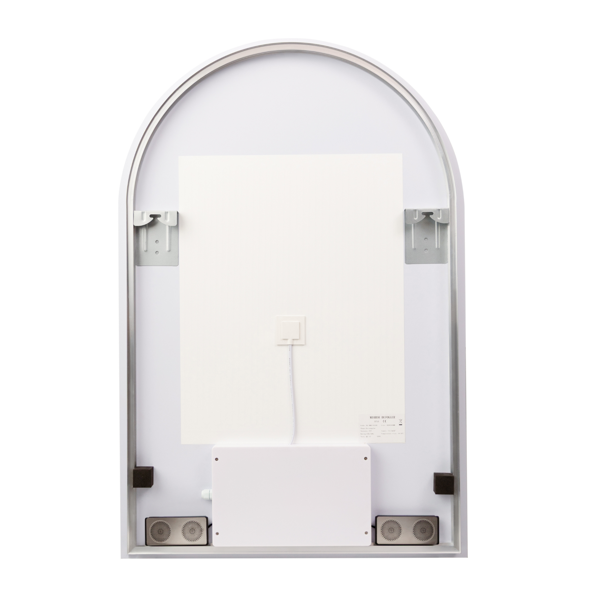 LUNARGLOW ARCADIA ARCH 3 COLOUR LIGHTS FRAMELESS LED MIRROR 600X900MM