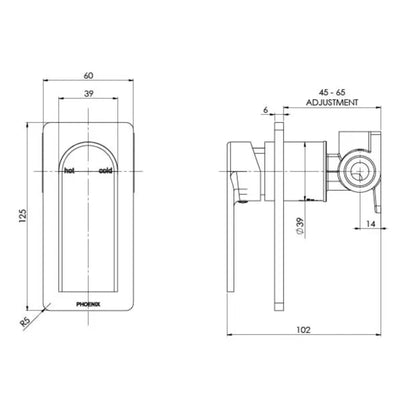 PHOENIX TEEL SWITCHMIX SHOWER AND WALL MIXER CHROME