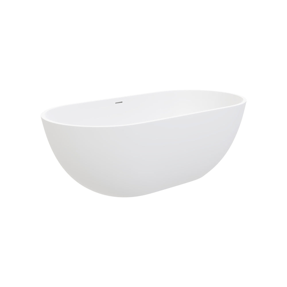 FIENZA NERO SOLID SURFACE FREESTANDING BATHTUB MATTE WHITE (AVAILABLE IN 1400MM, 1550MM AND 1780MM)