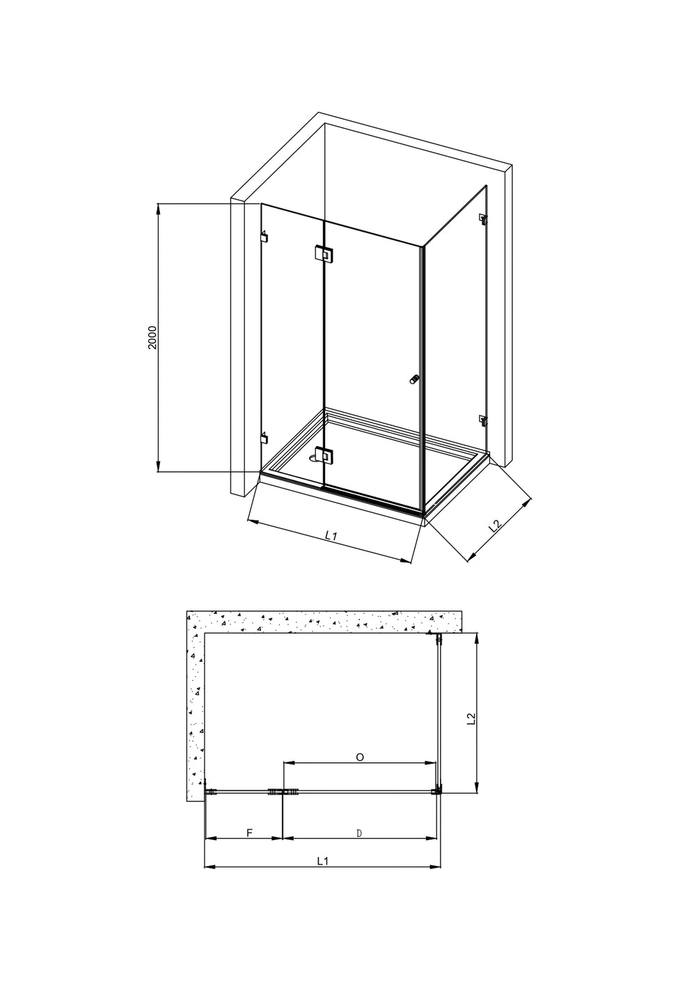 COVEY WALL TO WALL FRAMELESS PIVOTAL HINGE DOOR SHOWER SCREEN BRUSHED BRONZE