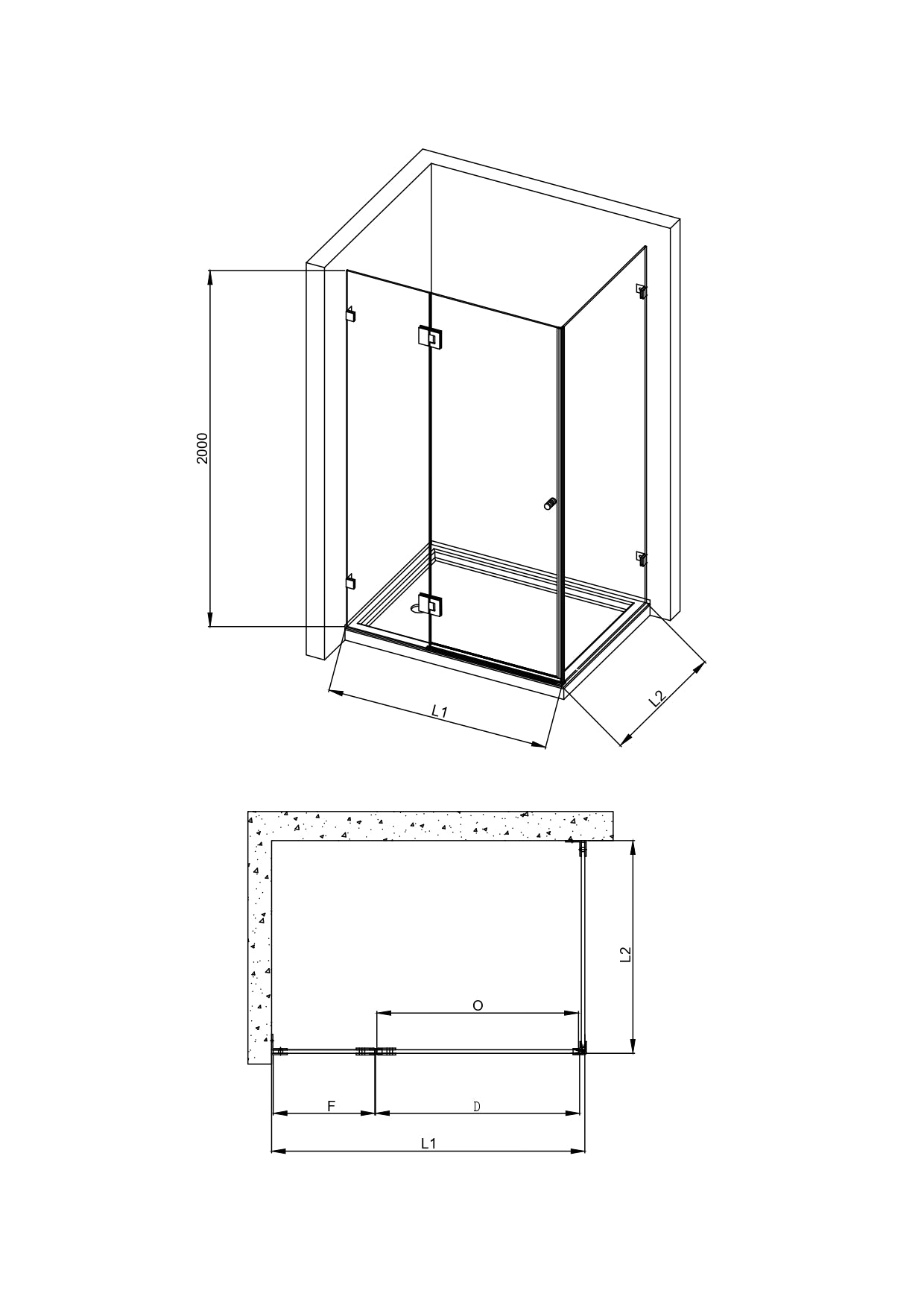 COVEY WALL TO WALL FRAMELESS PIVOTAL HINGE DOOR SHOWER SCREEN BRUSHED BRONZE