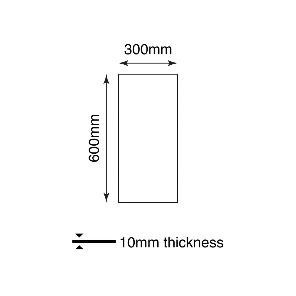 MUSES BLAZE LIGHT GREY FELLTEC 300X600MM RECTANGULAR TILE (PER BOX)