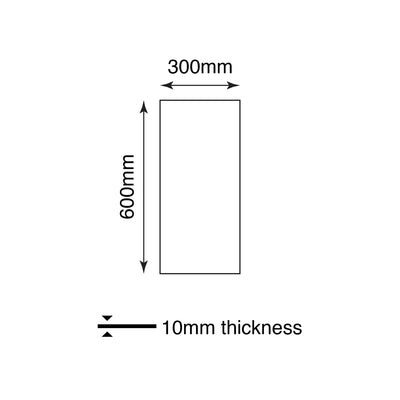 MUSES BLAZE LIGHT GREY FELLTEC 300X600MM RECTANGULAR TILE (PER BOX)