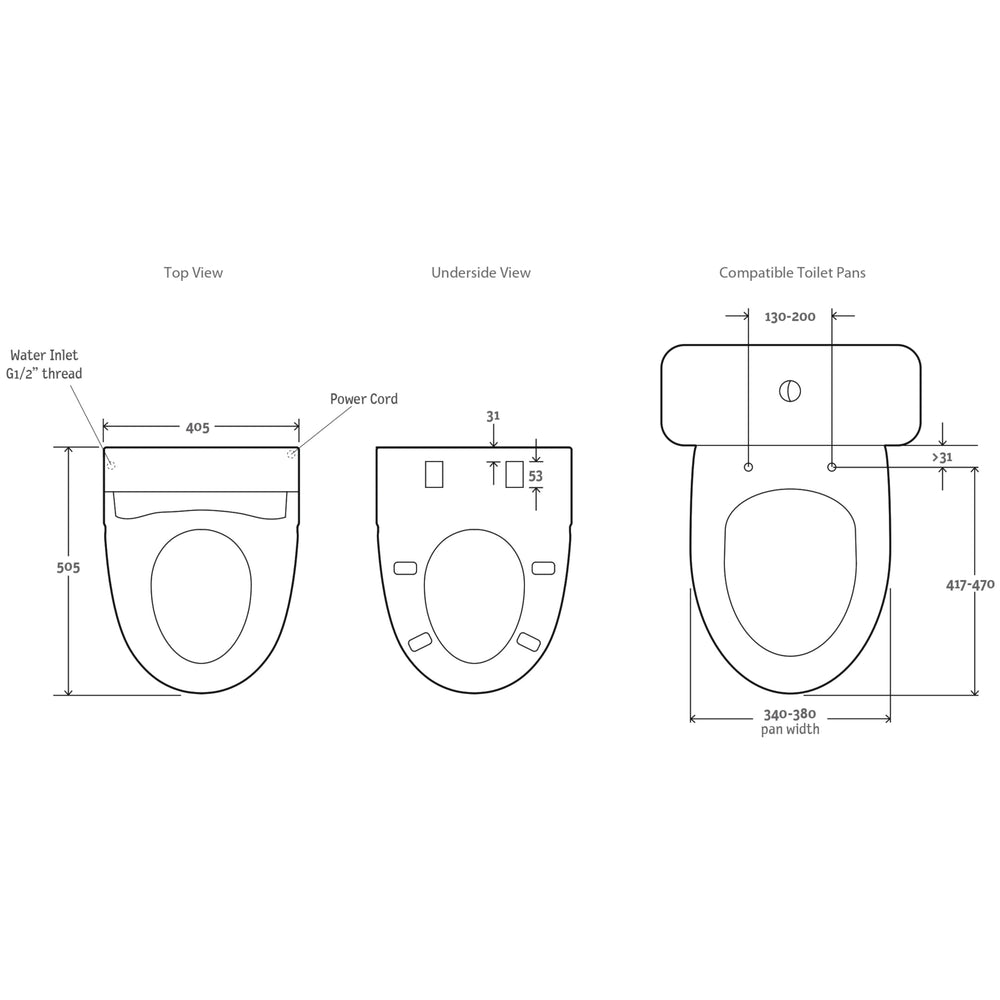 KOHLER X ENGLEFIELD AUTOLID BIDET SEAT PLUS WITH REMOTE CONTROL GLOSS WHITE ELONGATED