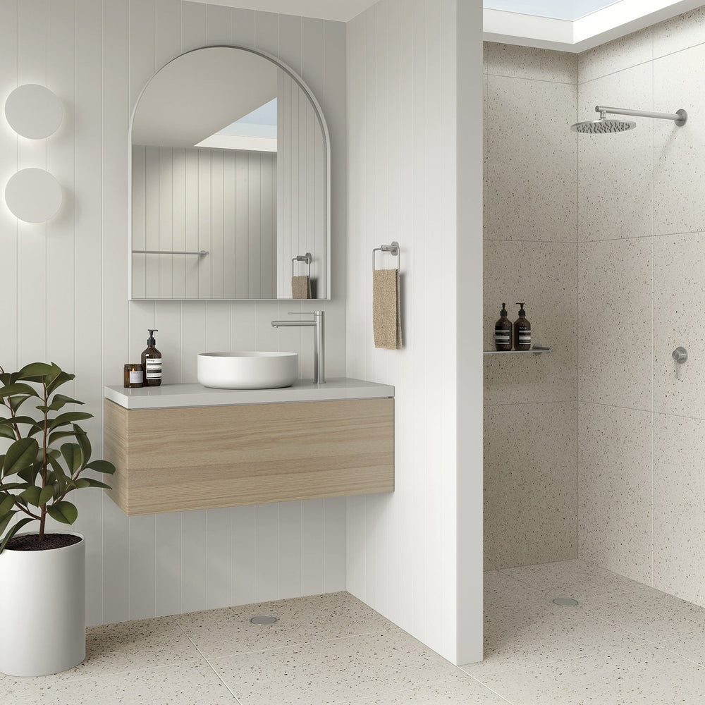PHOENIX VIVID SLIMLINE SHOWER ARM AND ROSE 250MM STAINLESS STEEL