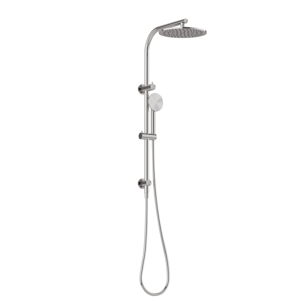 PHEONIX VIVID SLIMLINE TWIN SHOWER STAINLESS STEEL