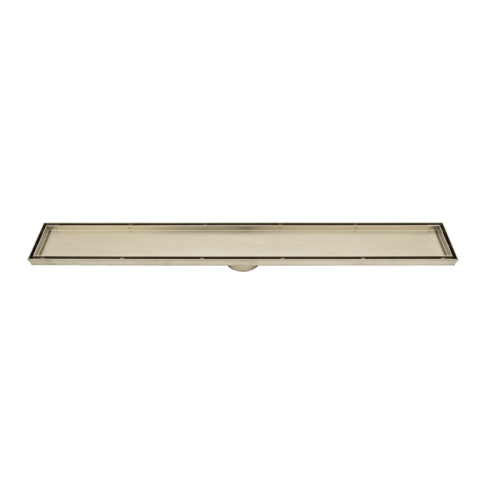 RADIANT HEATING LINEAR TILE INSERT FLOOR GRATE WARM BRUSHED NICKEL (AVAILABLE IN 600MM, 700MM, 800MM AND 900MM)