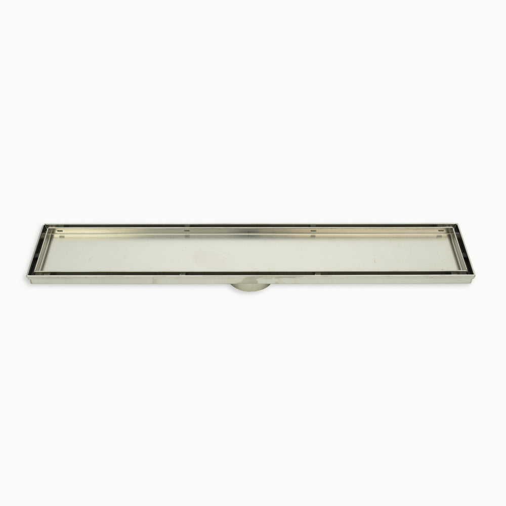 RADIANT HEATING LINEAR TILE INSERT FLOOR GRATE BRUSHED SATIN (AVAILABLE IN 600MM, 700MM, 800MM, 900MM, 1000MM AND 1200MM)