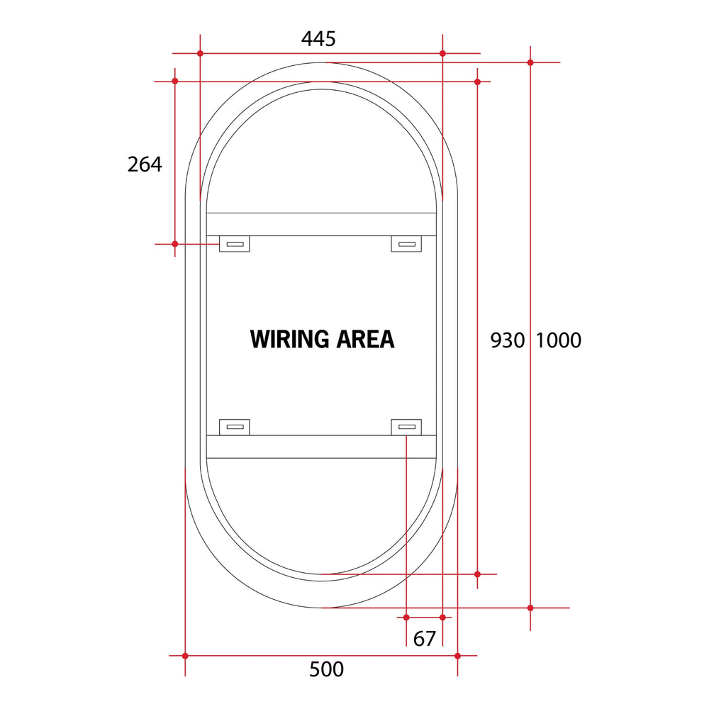 THERMOGROUP ABLAZE PREMIUM SO RANGE BACK-LIT WARM LED MIRROR 500X1000MM