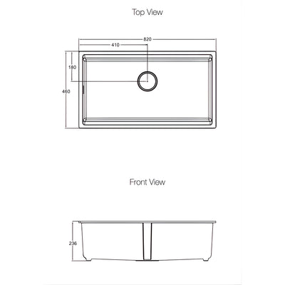 KOHLER NEOROC TASK UNDERMOUNT WORKSTATION KITCHEN SINK MATTE WHITE 820MM
