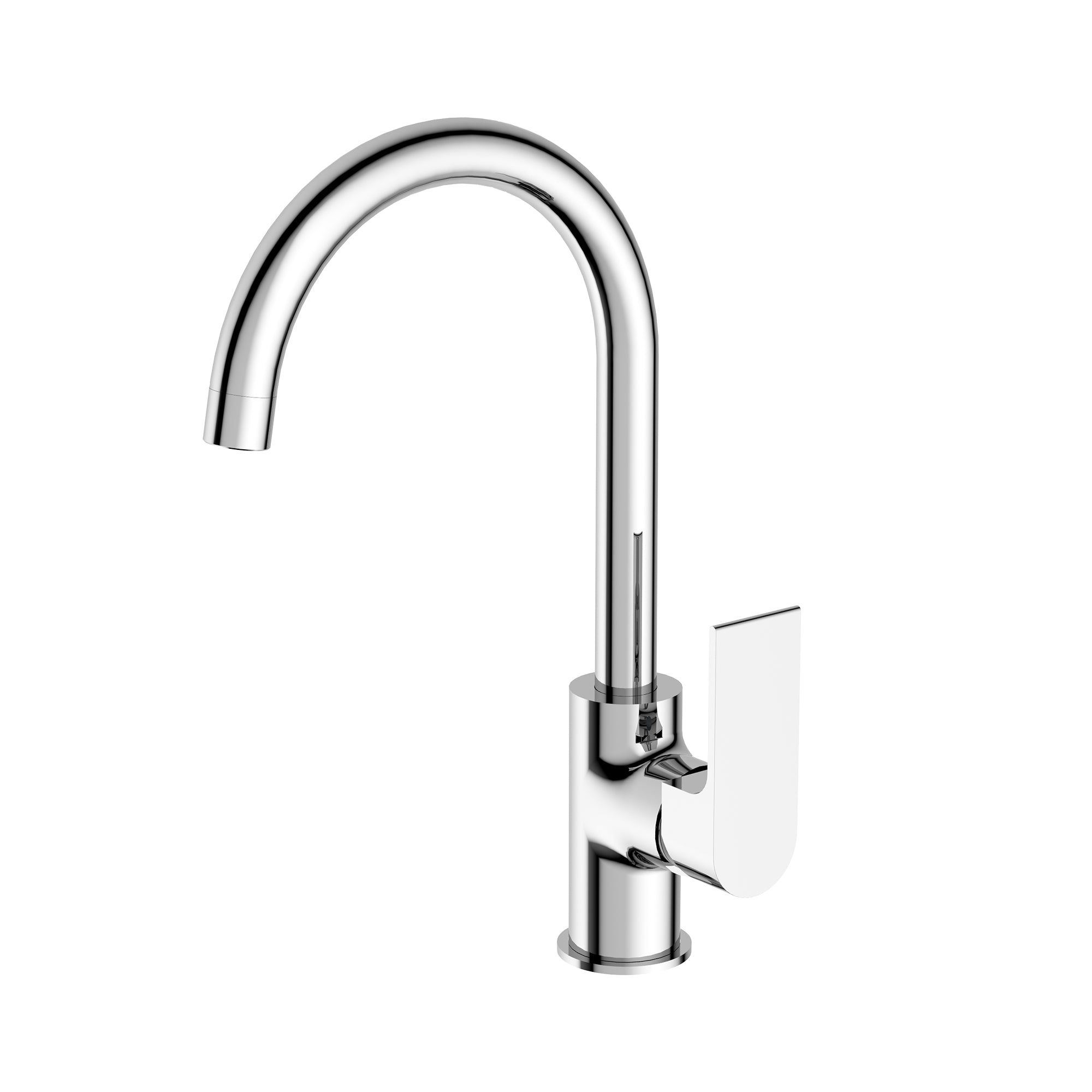 NERO BIANCA KITCHEN MIXER GOOSENECK SPOUT 339MM CHROME