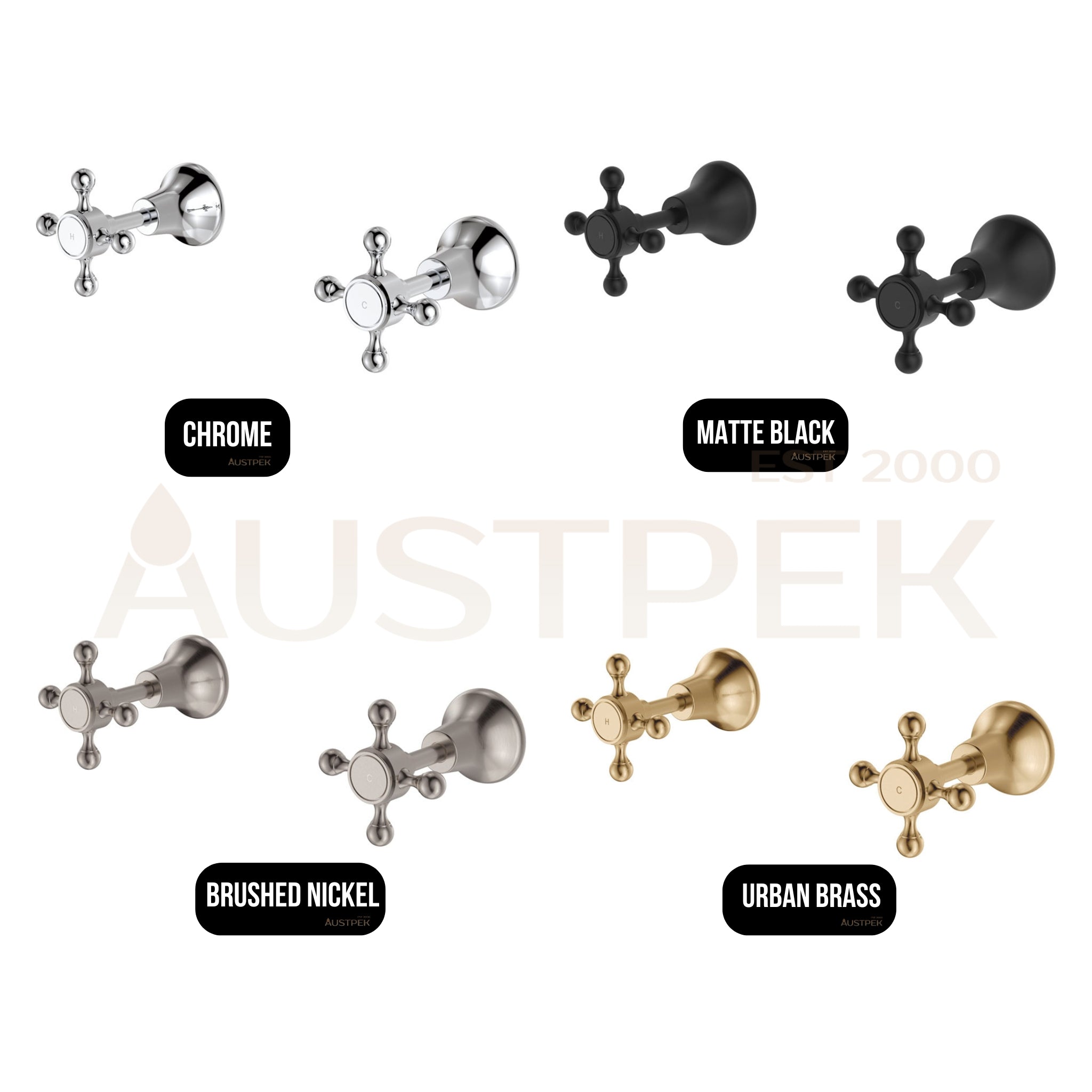 FIENZA LILLIAN LEAD FREE WALL TOP ASSEMBLIES URBAN BRASS