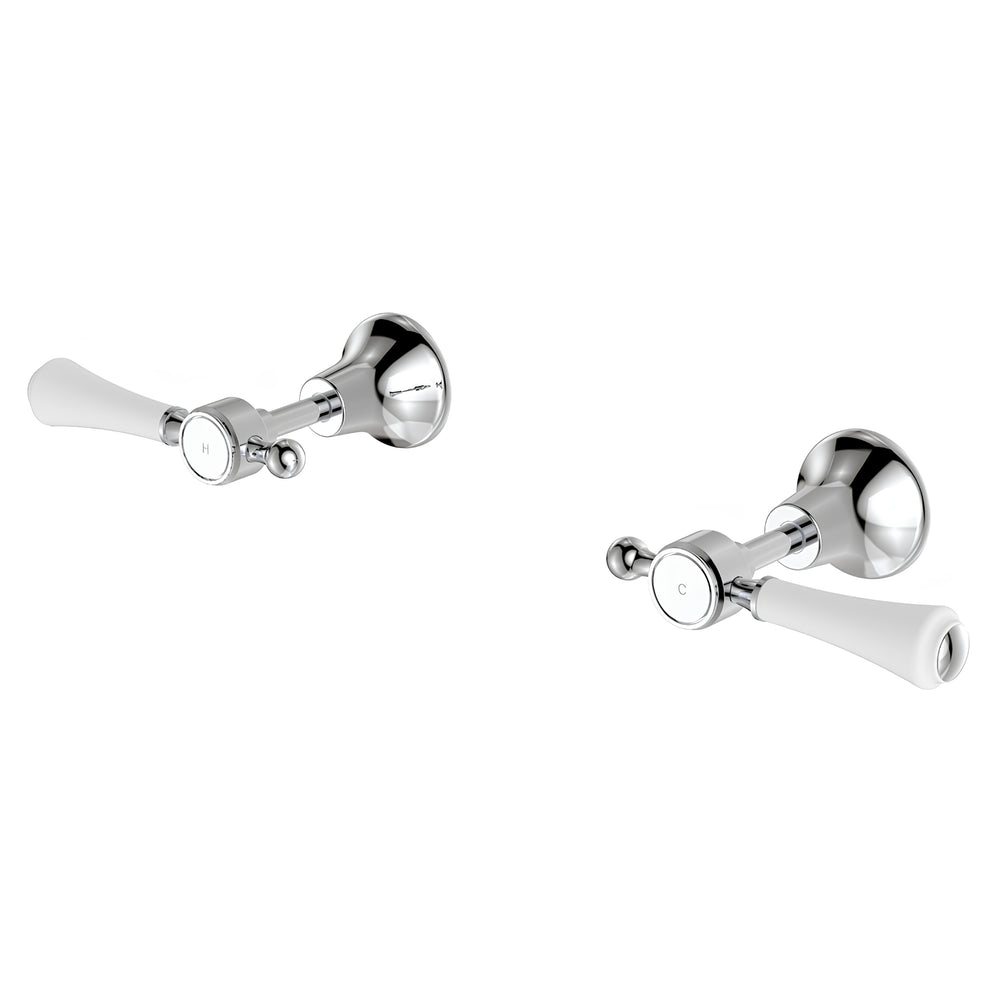 FIENZA LILLIAN LEAD FREE WALL TOP ASSEMBLIES CERAMIC HANDLE CHROME