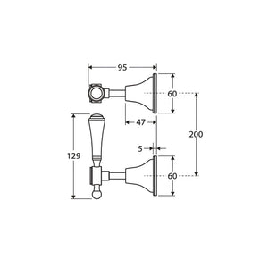 FIENZA LILLIAN WALL TOP ASSEMBLIES URBAN BRASS