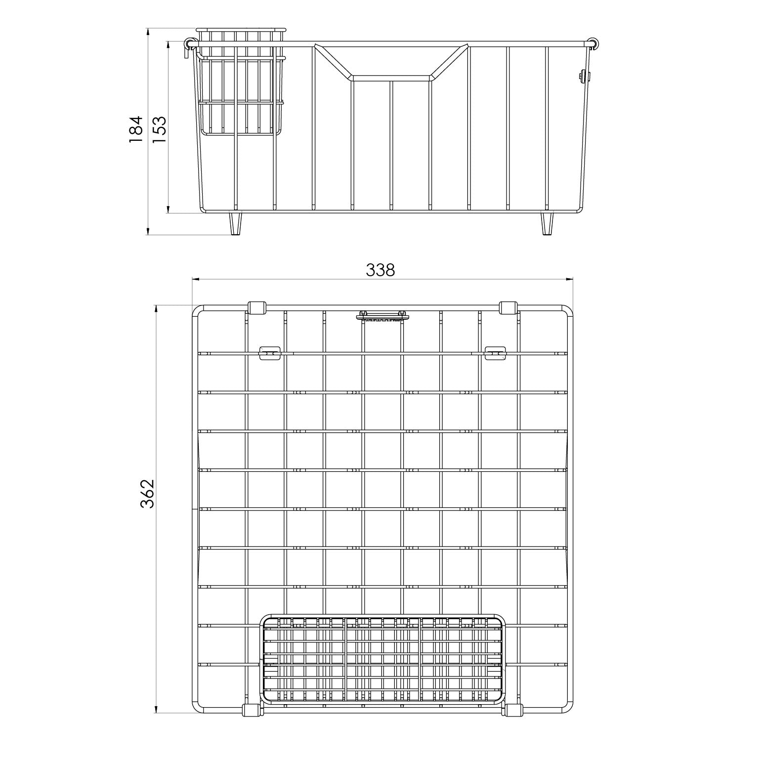 PHOENIX WIRE BASKET 338MM STAINLESS STEEL