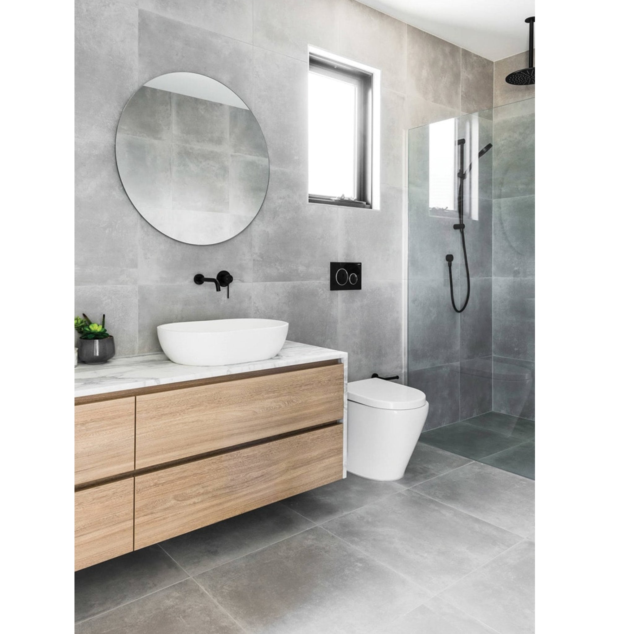 THERMOGROUP ABLAZE RIO FRAMELESS ROUND POLISHED EDGE MIRROR 600MM