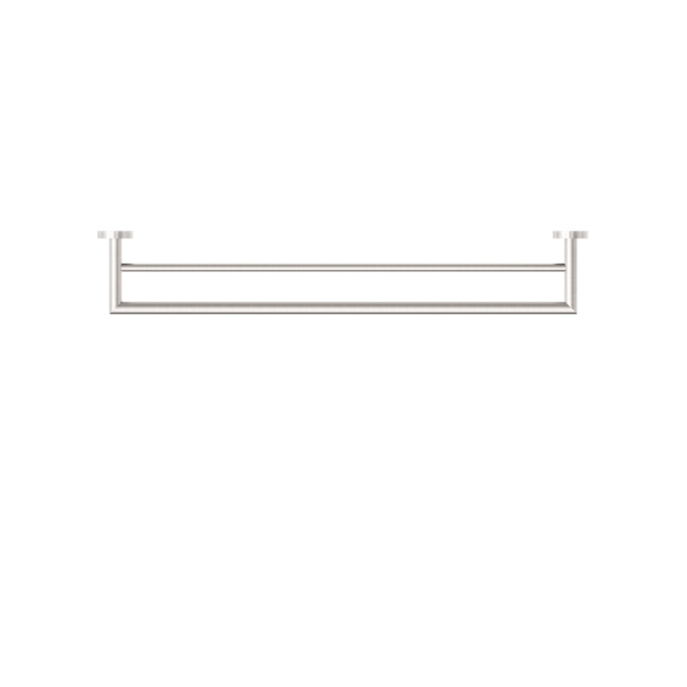 NERO DOLCE DOUBLE TOWEL RAIL BRUSHED NICKEL 700MM