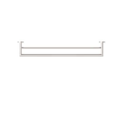 NERO DOLCE DOUBLE TOWEL RAIL BRUSHED NICKEL 700MM