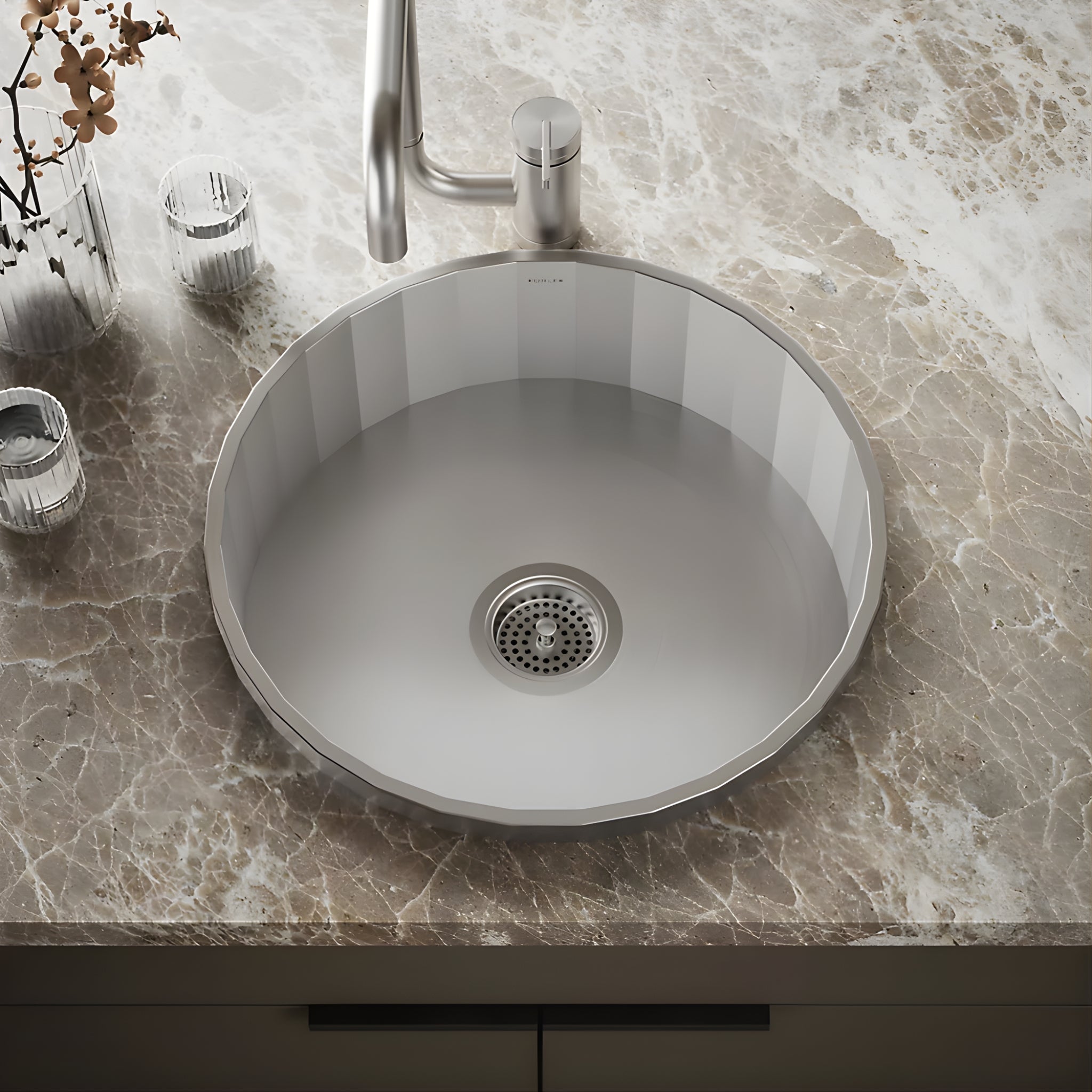 KOHLER BRINX SINGLE BOWL KITCHEN SINK STAINLESS STEEL 476MM