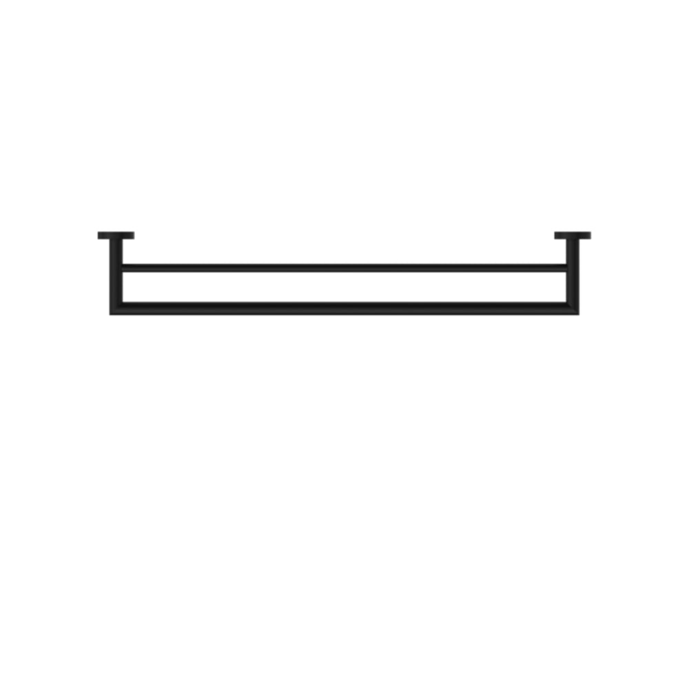 NERO DOLCE DOUBLE TOWEL RAIL MATTE BLACK 700MM