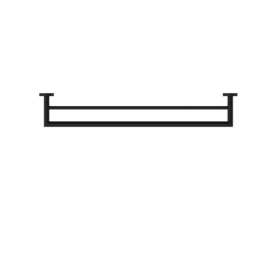 NERO DOLCE DOUBLE TOWEL RAIL MATTE BLACK 700MM