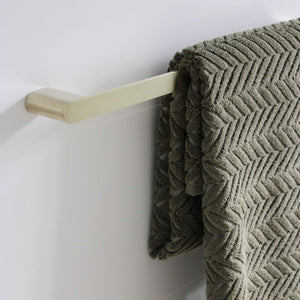 NERO BIANCA NON-HEATED SINGLE TOWEL RAIL BRUSHED GOLD (AVAILABLE IN 600MM AND 800MM)