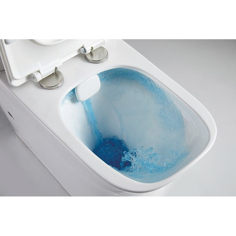 BEL BAGNO MODENA RIMLESS BACK TO WALL TOILET SUITE GLOSS WHITE